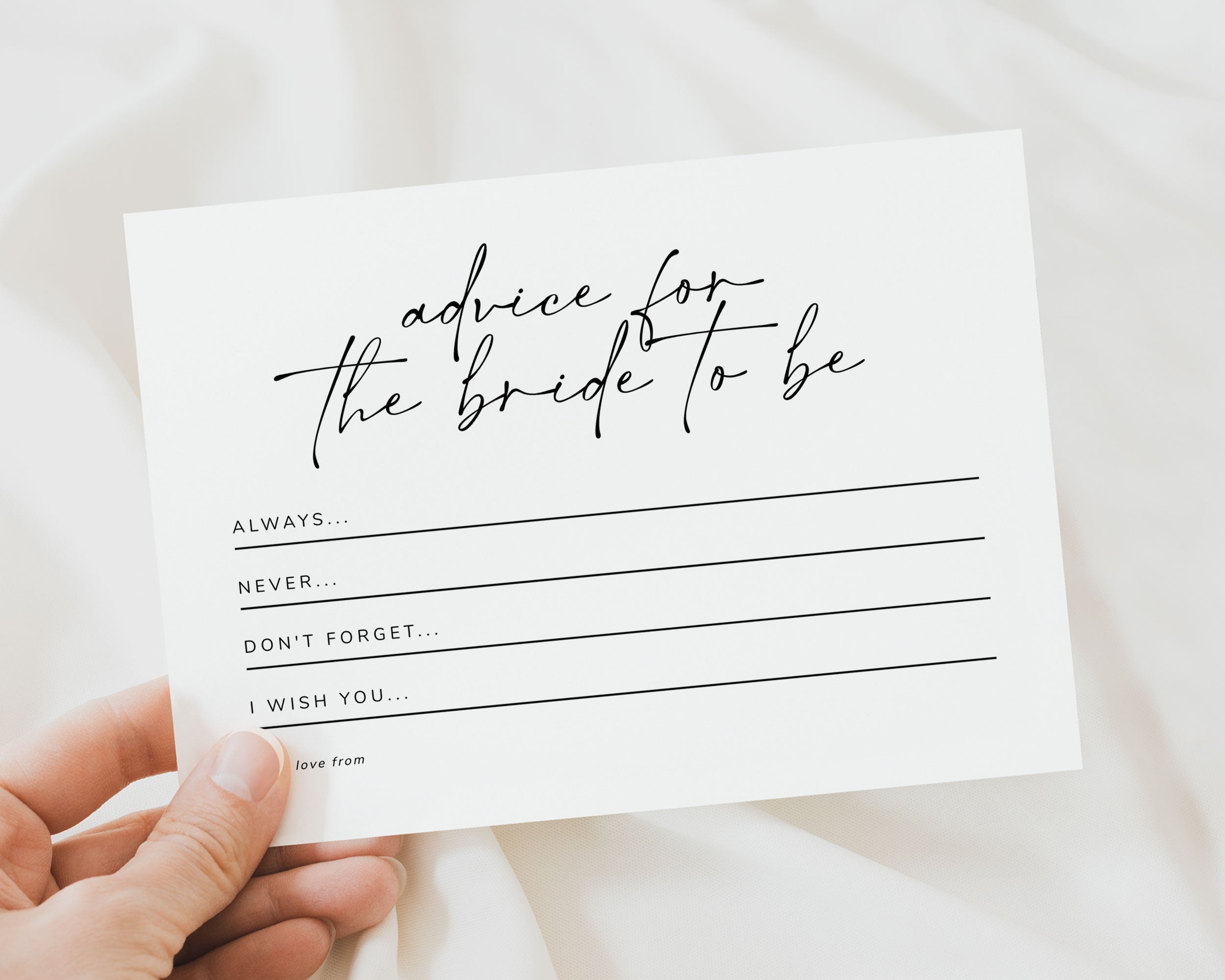 Boho Printable Advice For Bride Card, Soul Love, TPS
