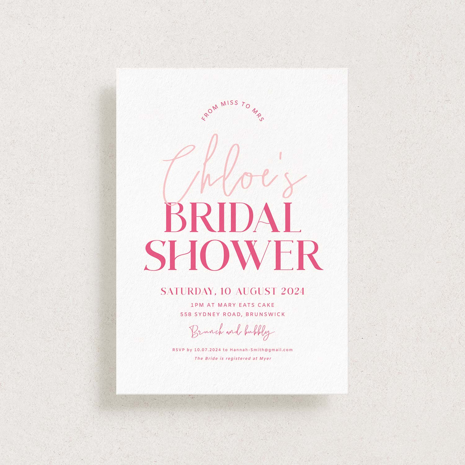 Bridal Shower Game Template, PRETTY IN PINK