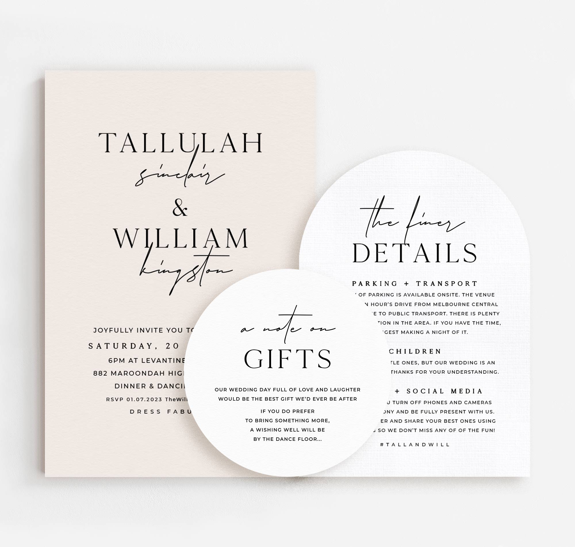 Printed Invitation Package - Happy Union