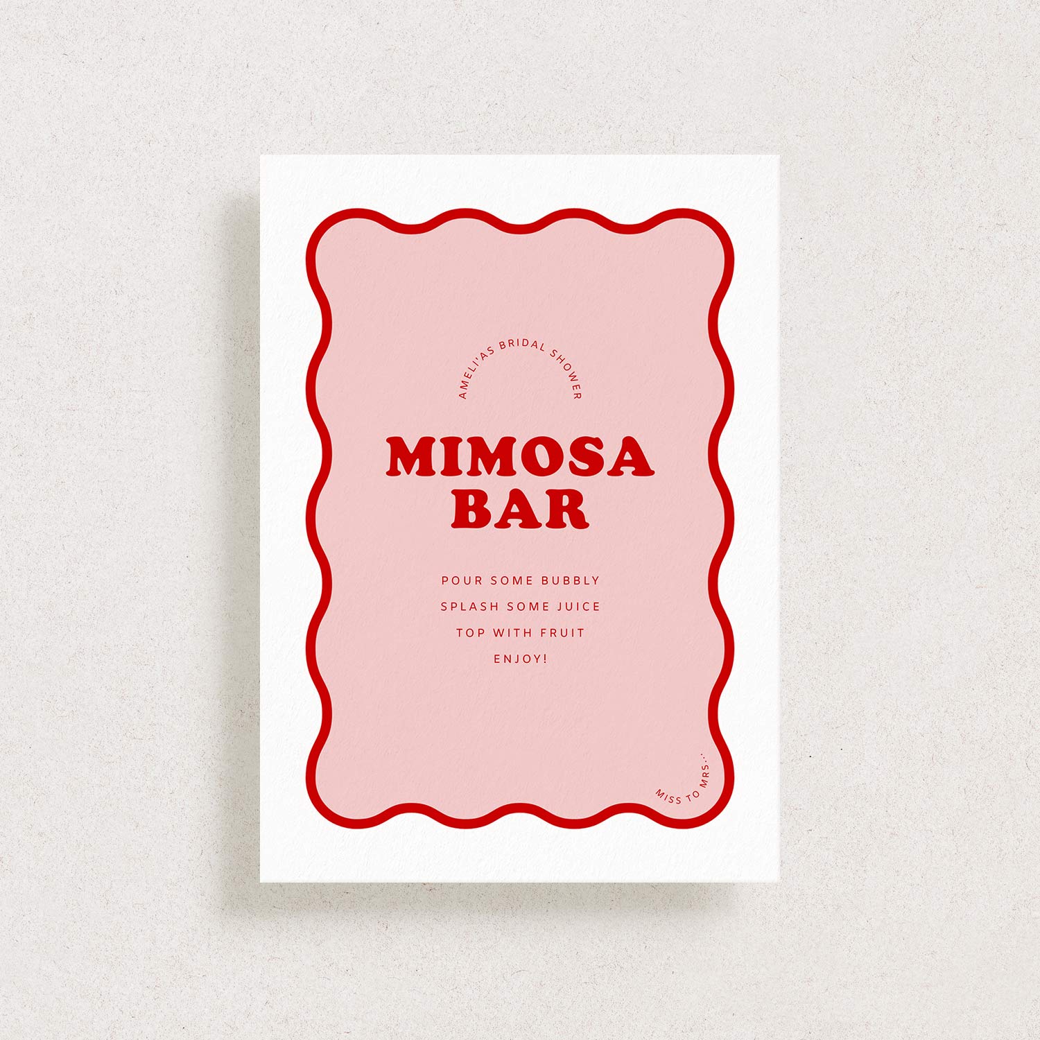 Hens Mimosa Bar Sign, SWEET THING