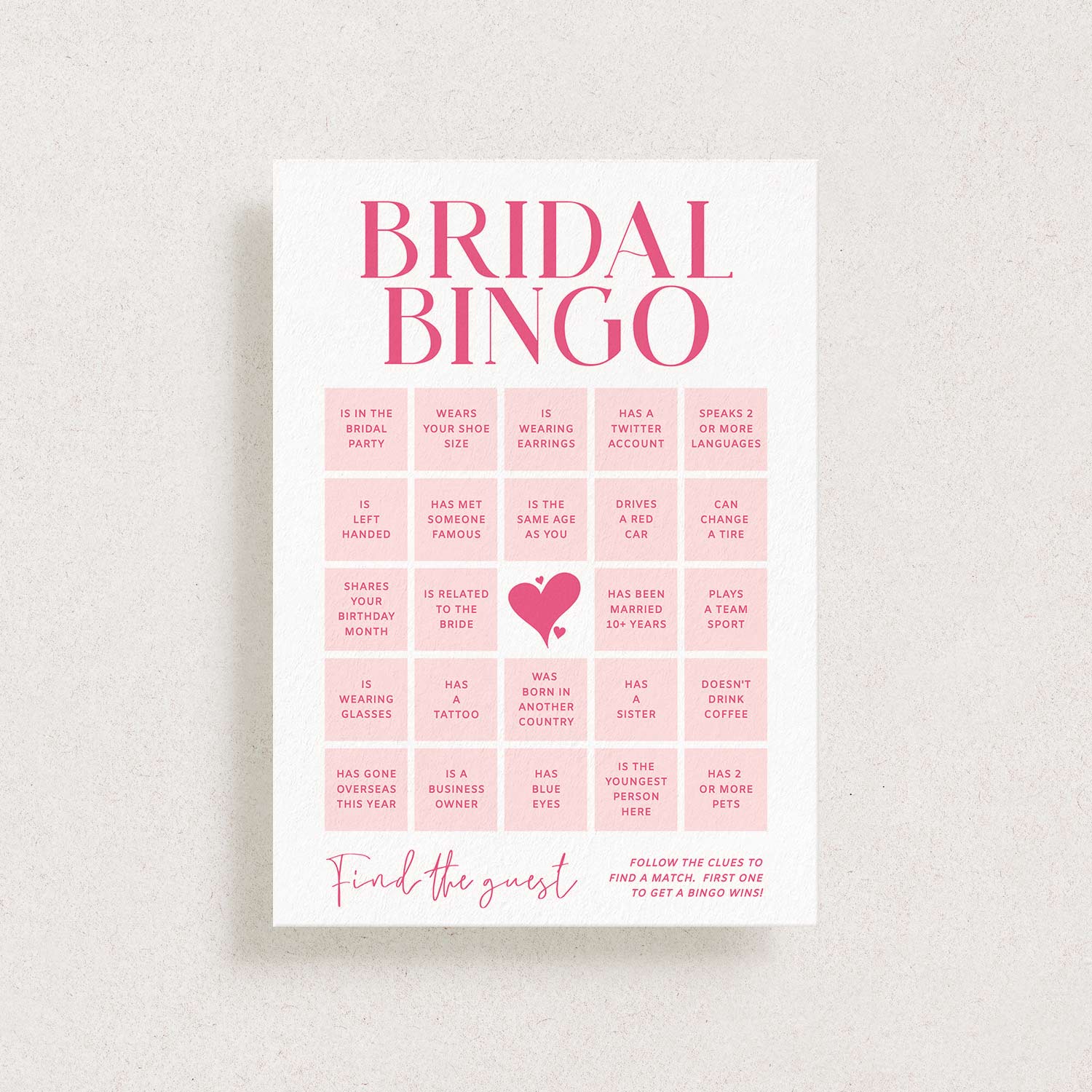Pink Bridal Bingo Game Download, PRETTY IN PINK
