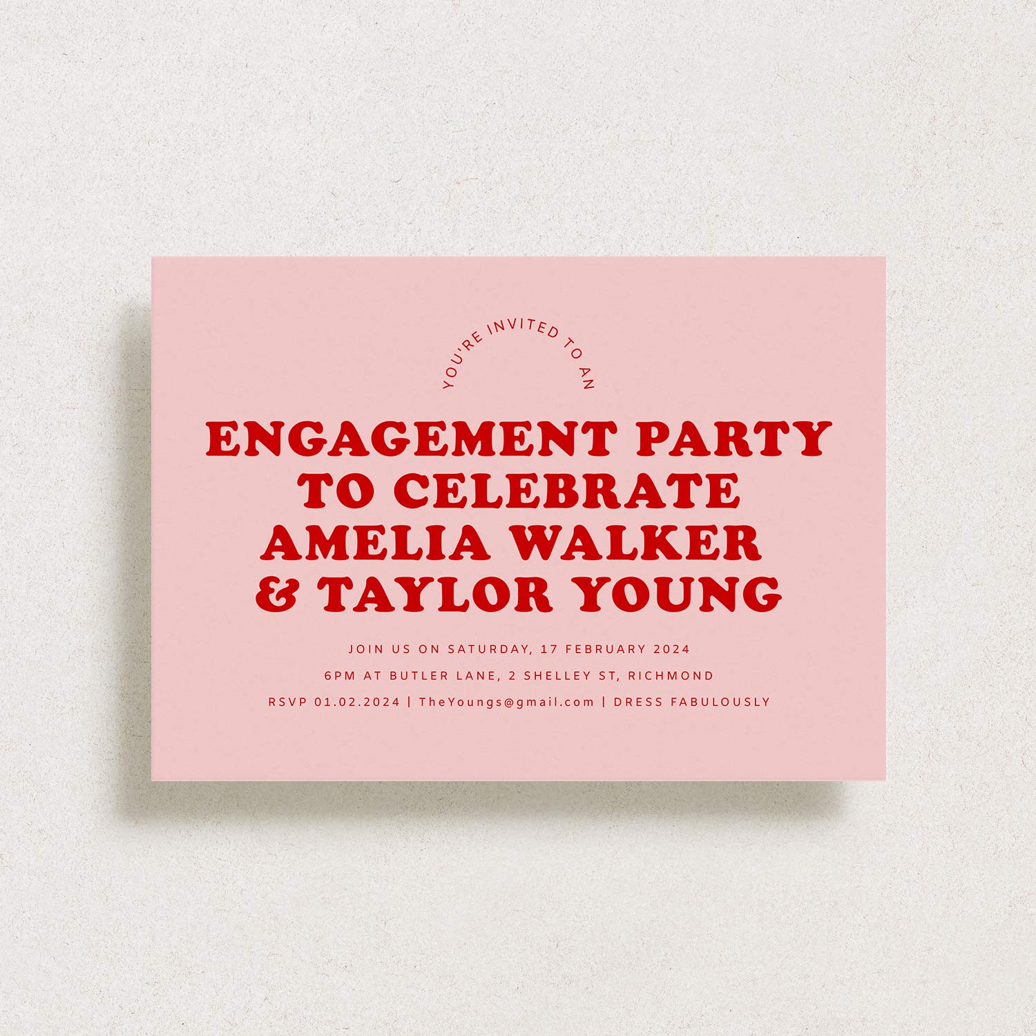 Printable Engagement Party Invitation, SWEET THING