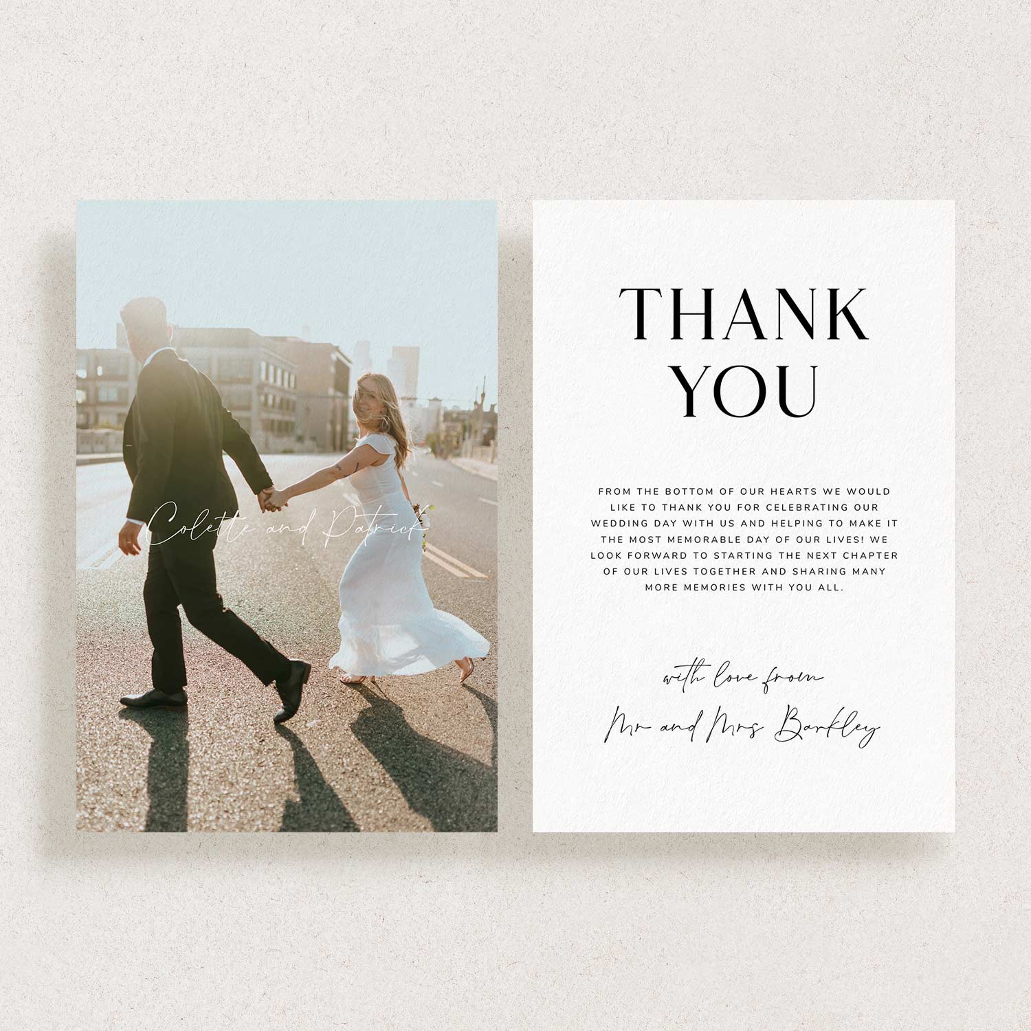 Printable Photo Thank You Card, BELOVED