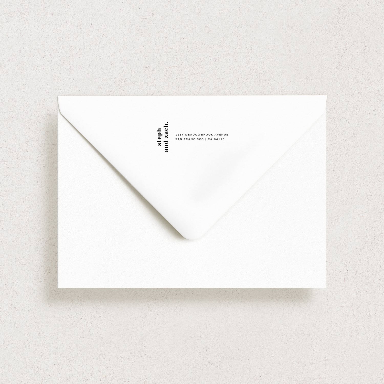 Printable Return Wedding Envelope Template, BOLD LOVE