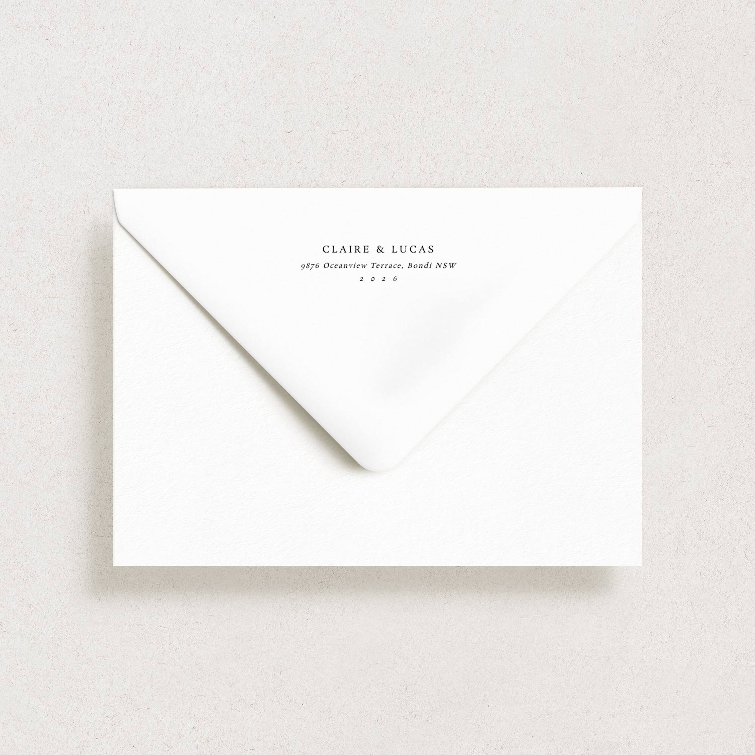 Printable Return Wedding Envelope Template, PERENNIAL