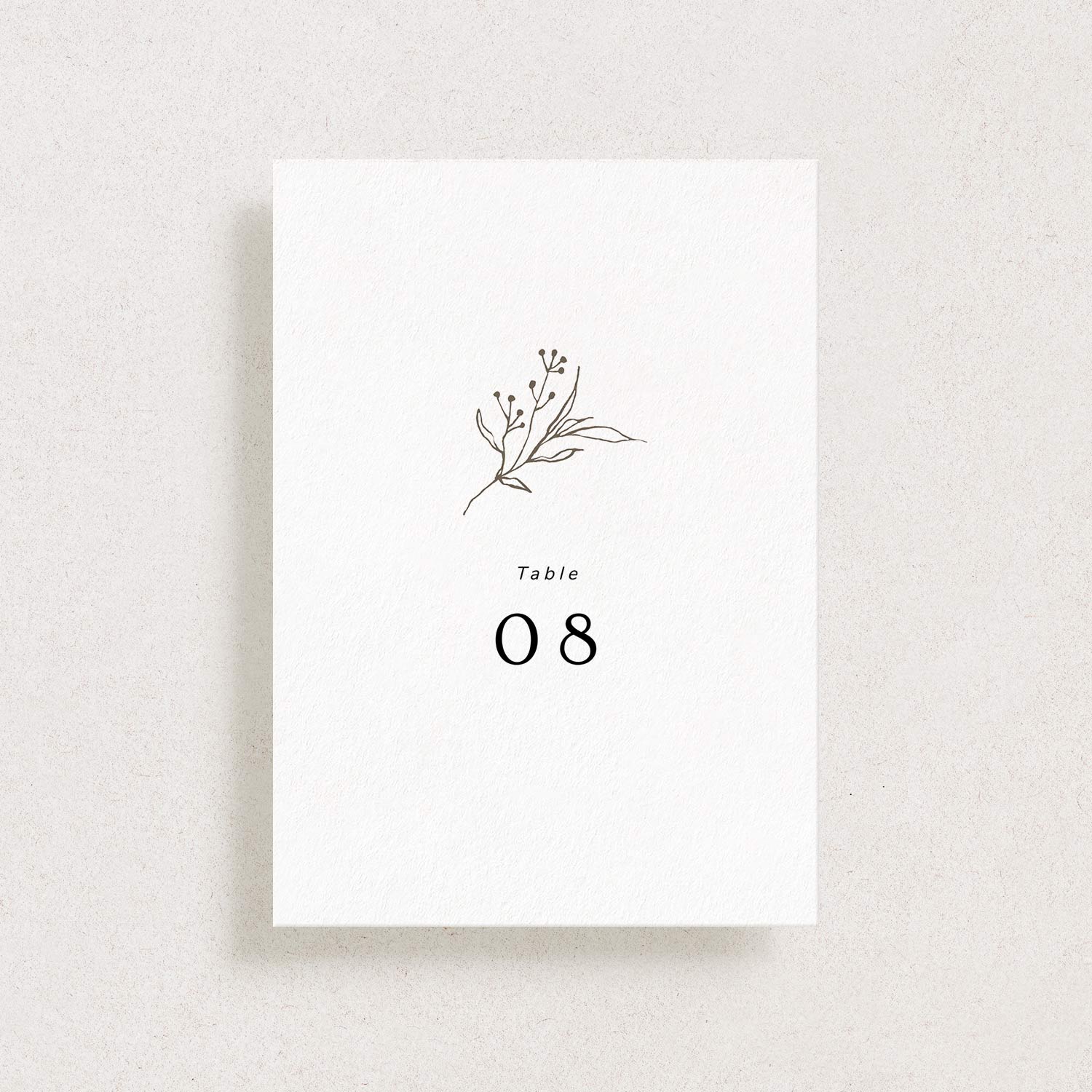 Reception Table Number Sign, PERENNIAL