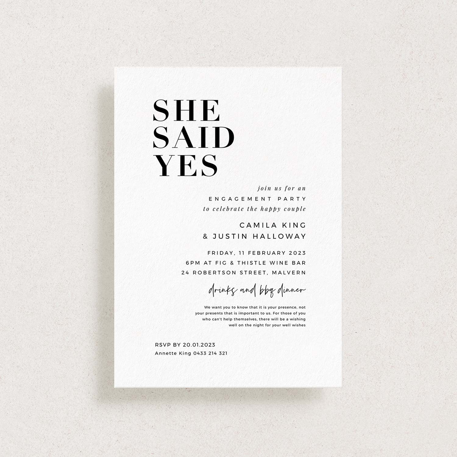She Said Yes Engagement Invitation Template, WEEKEND IN PARIS
