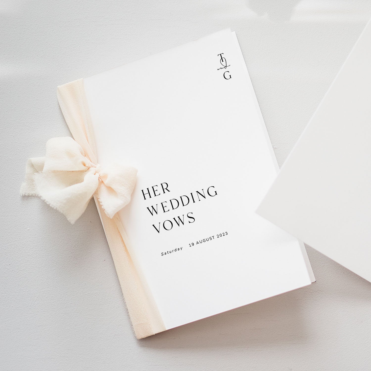 Wedding Vows Booklet, MONOGRAM